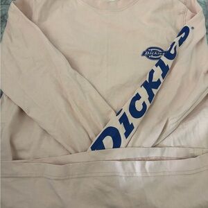 Dickies Light Pink Long Sleeve with Blue Logo
